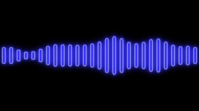 Dynamic equalizer visual effect, Abstract sound waves, Digital simple equalizer (sound wave), on isolated black background.