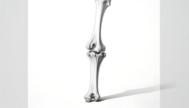 Anatomical model of human leg bones.