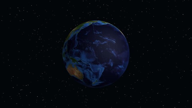 3D Earth Animation Zooming into Sitra City in Bahrain Middle East