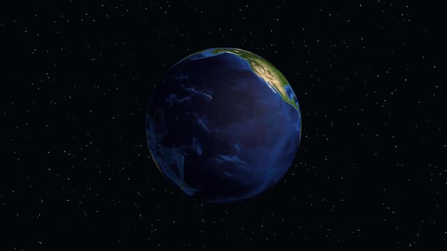 Earth Zoom Animation to Myrtle Beach South Carolina with Data Overlay