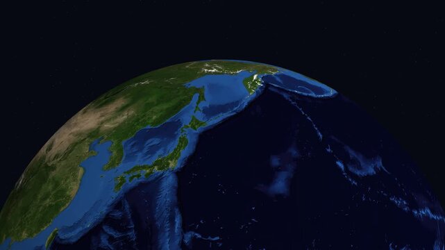 Satellite Zoom to Night View of Helsinki Finland and Northern Europe