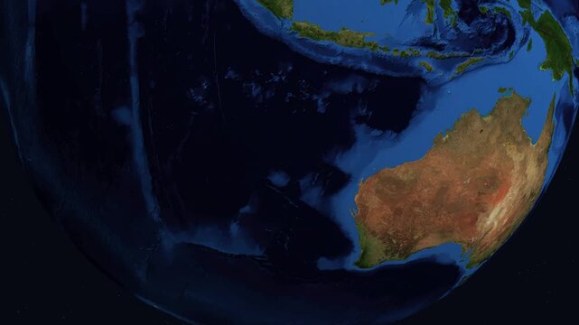 Satellite Zoom Animation Into Pretoria South Africa City Lights At Night