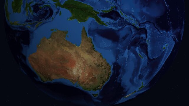 Satellite Zoom Animation from Space to Pretoria South Africa at Night