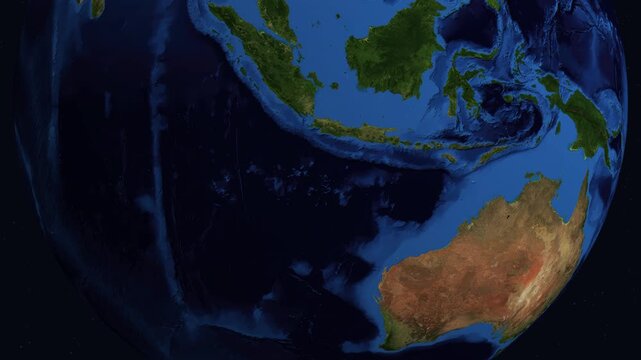 Satellite Zoom Animation Into Lusaka Zambia and Surrounding African Cities at Night