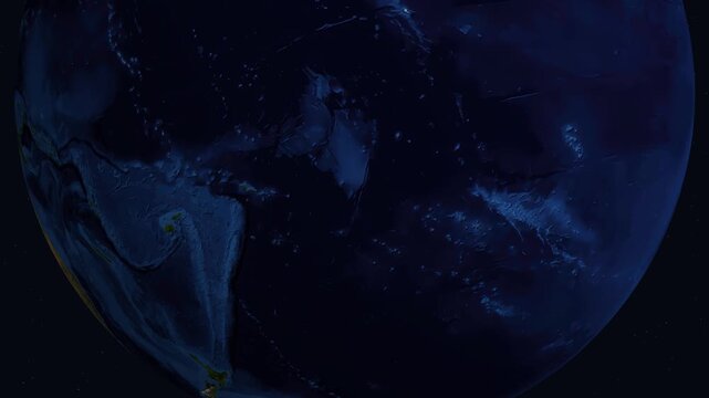 Satellite Zoom from Space to Antananarivo Madagascar at Night