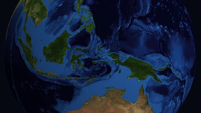 Satellite Zoom Animation From Space to Kigali Rwanda at Night