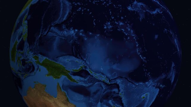 Earth Zoom Animation to Libreville Gabon City Lights at Night