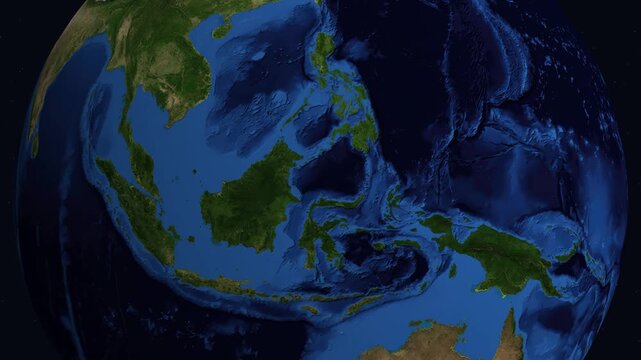 Satellite Zoom from Space to Night City Lights of Yaounde Cameroon