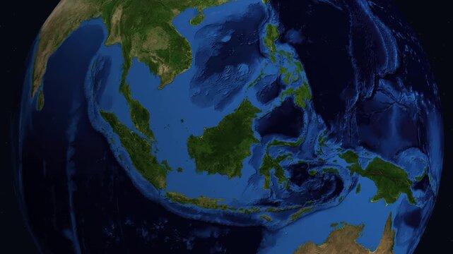 Satellite Zoom Animation from Space to Yaounde Cameroon at Night