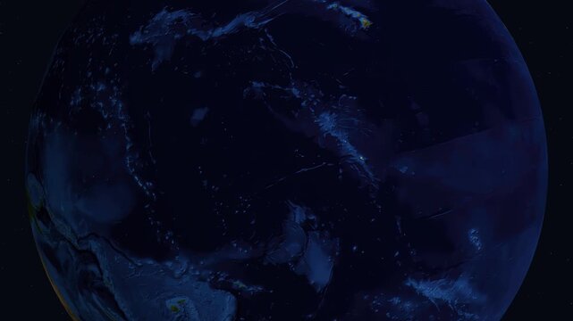 Satellite Zoom Animation from Space to Mogadishu Somalia at Night