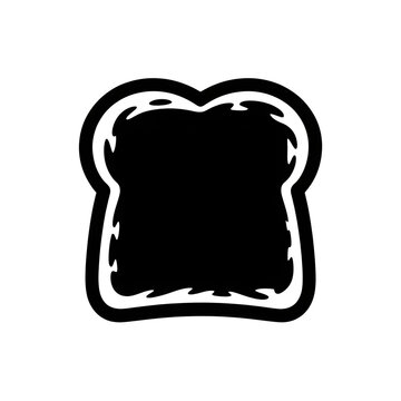 vector illustration of a slice of bread