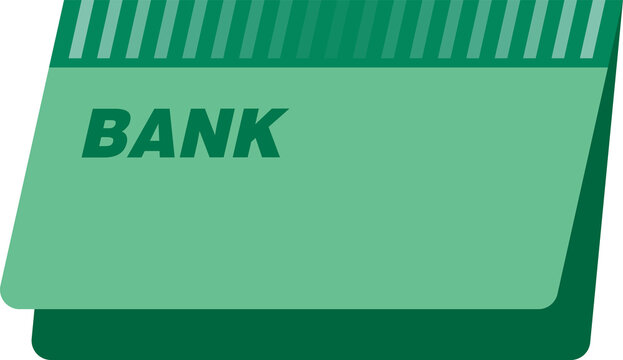 Moder, minimalist bank passbook vector icon representing savings, financial records, and banking activities. Bank passbook transparent PNG icon.
