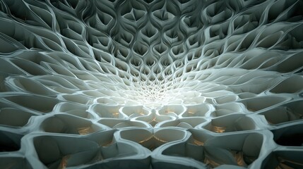 Obraz premium Intricate abstract texture with honeycomb pattern in soft lighting