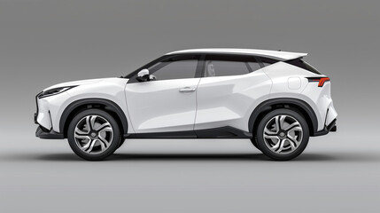 Obraz premium Realistic Vector Illustration of a Modern Hybrid Compact SUV.