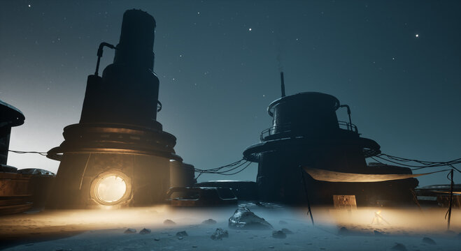 孤独な塔_星の下の発光ユニット