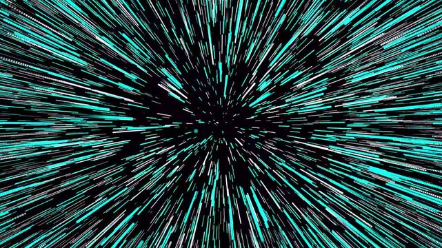 Hyperspace Jump Through Lightspeed Tunnel Abstract Acceleration Effect