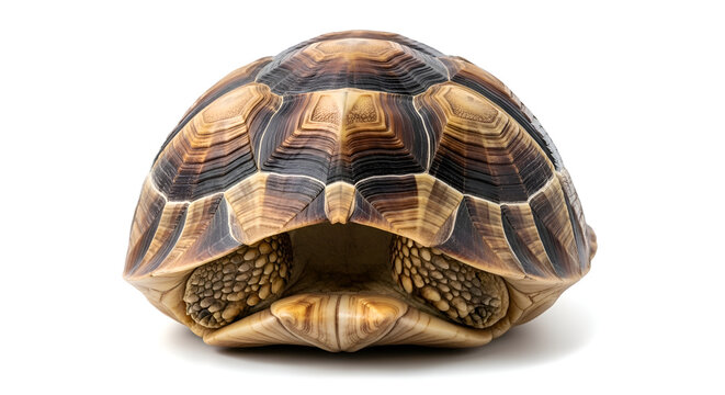 Tortoise shell close-up white background.