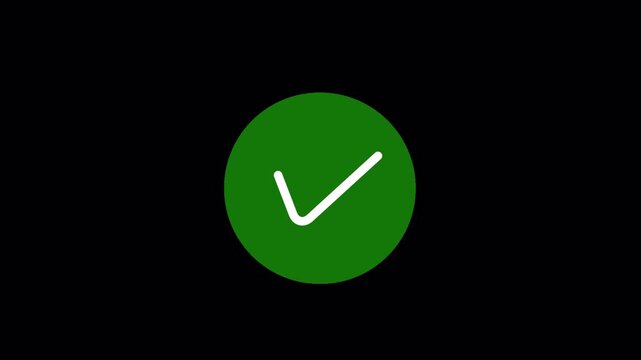 Yes ✔️ animation icon with smooth checkmark effect in 4K. Perfect for UI, presentations, social media, and overlays &mdash; LFX clean and minimal style.