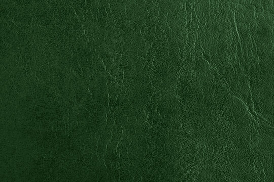 Dark Green leather texture background 