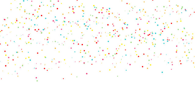 Colorful Confetti Dots Falling Party Celebration Festive Decoration Clean Effect