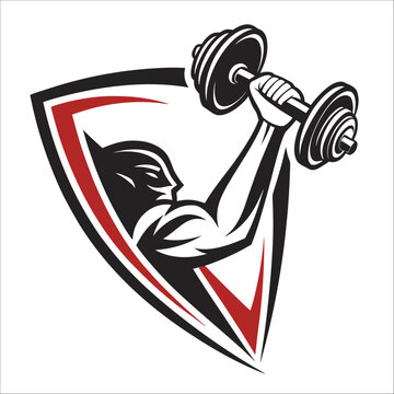 Strong Fitness Gym Logo Vector