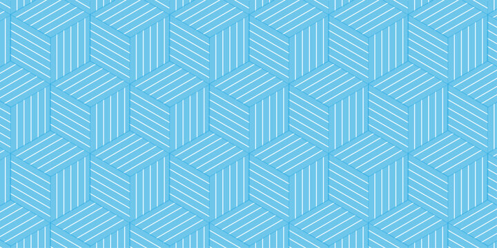 seamless grid metal geometric pattern with hexagon cube square shapes wallpaper.