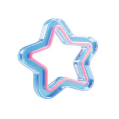 Squishy, ​​dreamy, cute 3D star icon