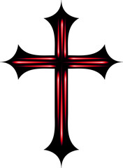 Fototapeta premium Glowing Gothic cross