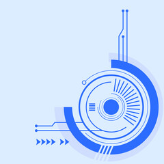 Obraz premium abstract technology with blue background