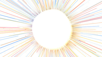 Fototapeta premium Radiant Energy Burst: Abstract Colorful Data Visualization