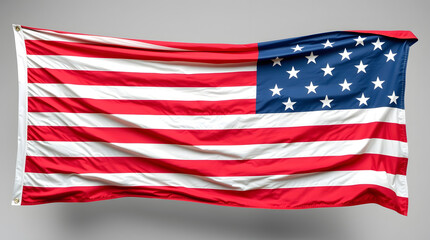 Fototapeta premium american flag isolated on grey background