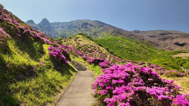 阿蘇　仙酔峡のミヤマキリシマ