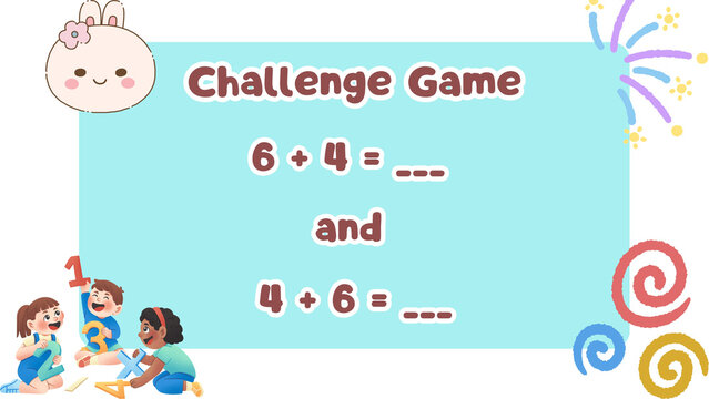 Engaging early learning addition challenge game designed for children to practice basic arithmetic skills, fostering educational development and math proficiency