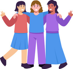 Fototapeta premium Friendship Character Illustration