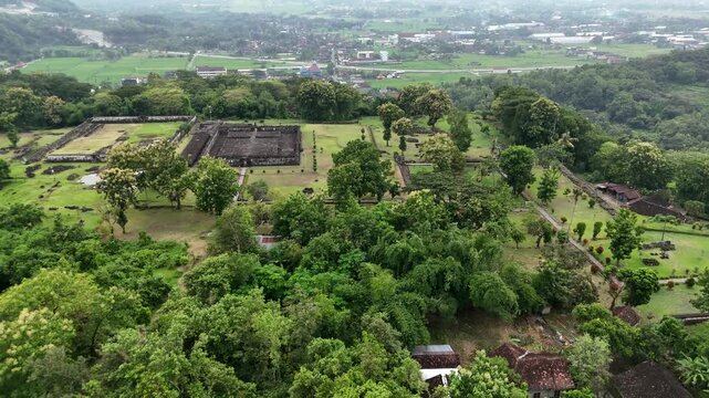 Ratu Boko archaeological site - Ancient Javanese palace complex, Yogyakarta, Indonesia.