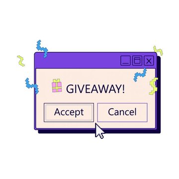 Giveaway Pop-Up Window Animation with Cursor Click