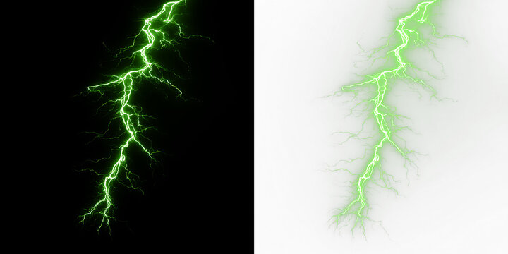 Lightning Electric Burst PNG Overlay Isolated on Transparent Background