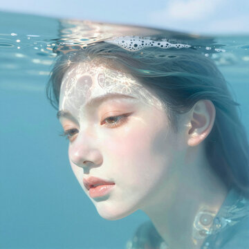 Thalassa, goddess of the sea surface