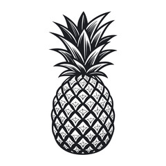 Obraz premium Elegant Black Pineapple Vector Illustration