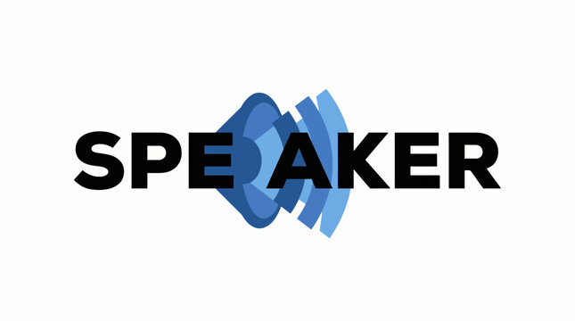 The image portrays a speaker icon with sound waves, perfectly symbolizing audio technology and communication, ideal for projects focusing on music and sound engineering.