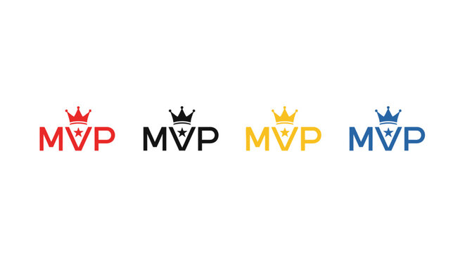 MVP crown logos in different colors.