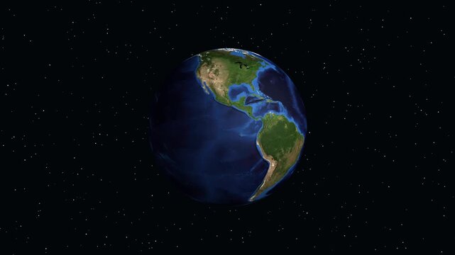 Earth Zoom Animation to Coronel Oviedo City in Paraguay South America