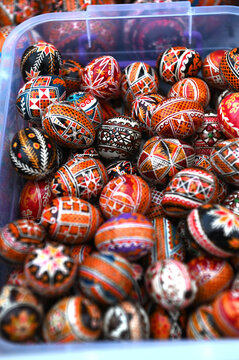 Mix of easter eggs with the traditional designs.