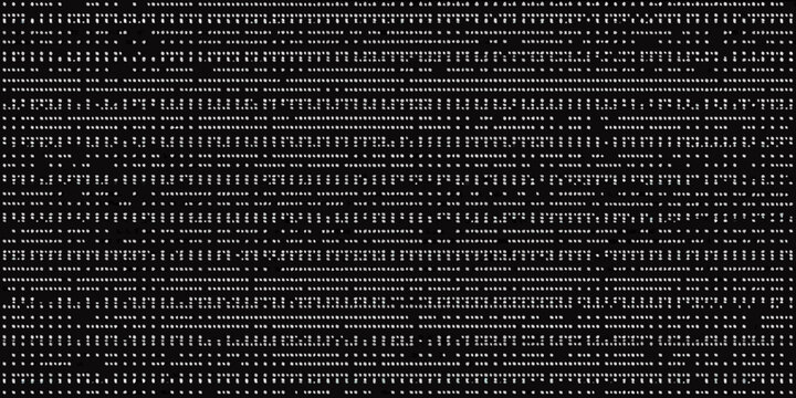 Abstract digital rain of binary code cascading down a black screen