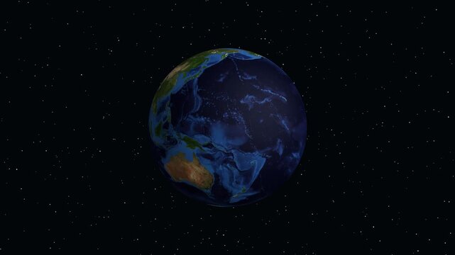 Earth Zoom Animation Focusing on Karachi Pakistan from Outer Space