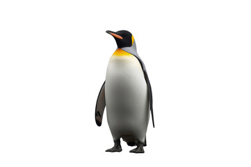 Fototapeta premium King penguin standing, antarctica wildlife cutout, transparent background