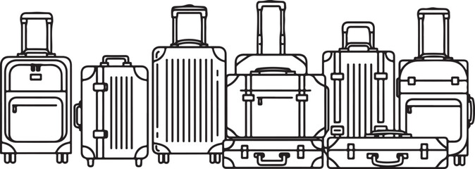 A detailed illustration of a steam locomotive with multiple carriages on a track Vector © rohan