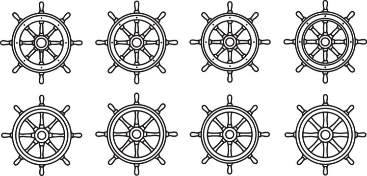 Diagram of gear systems showing different types of gear arrangements and connections Vector
