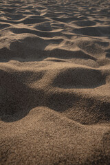 Fototapeta premium Natural abstract texture background with minimal composition and flowing organic patterns. Close up of wind formed sand ripples.