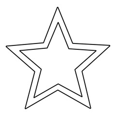 Fototapeta premium A black line drawing of a star shape